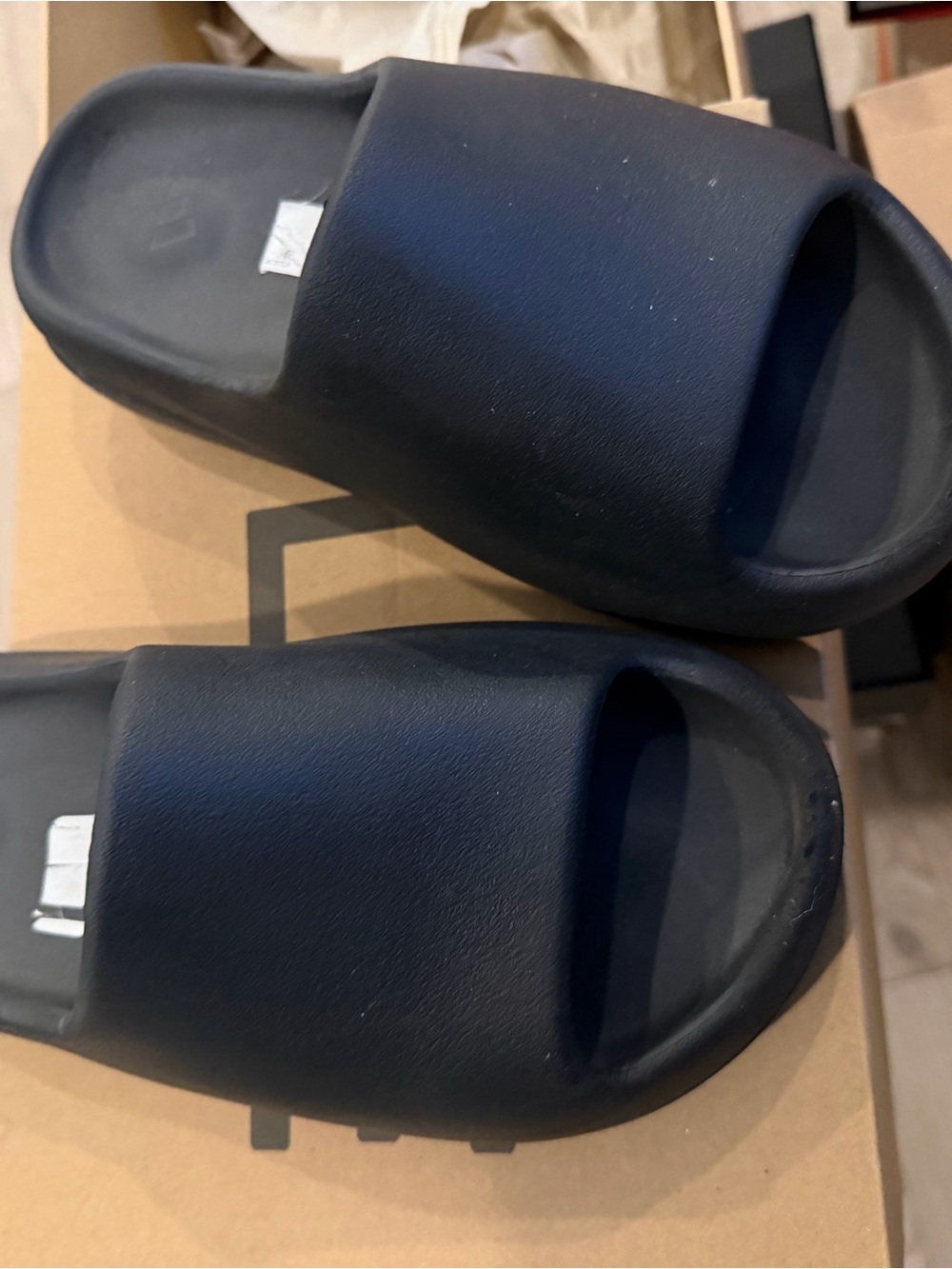 Yeezy Kids Black Slide Sandals - Cushioned Open-Toe Slides